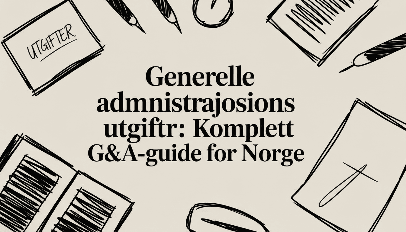 Generelle administrasjonsutgifter: Komplett G&A-guide for Norge