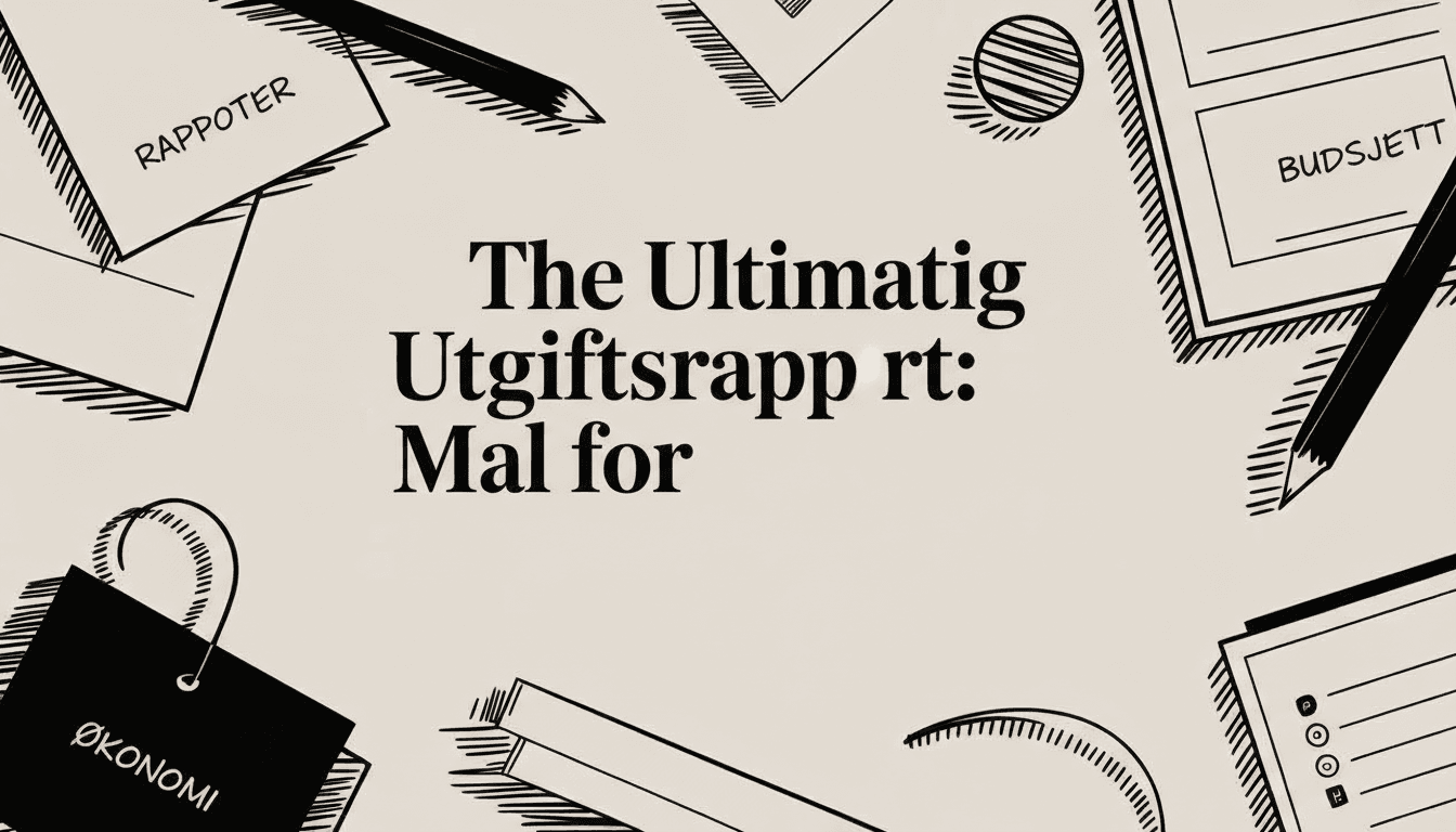 Månedlig Utgiftsrapport: Mal for Profesjonelle