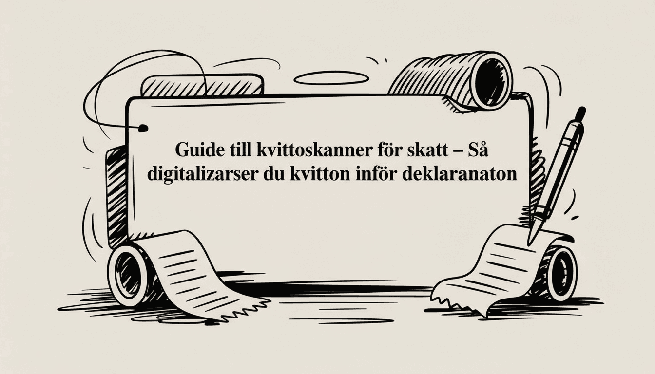 Guide till kvittoskanner för skatt – Så digitaliserar du kvitton inför deklarationen