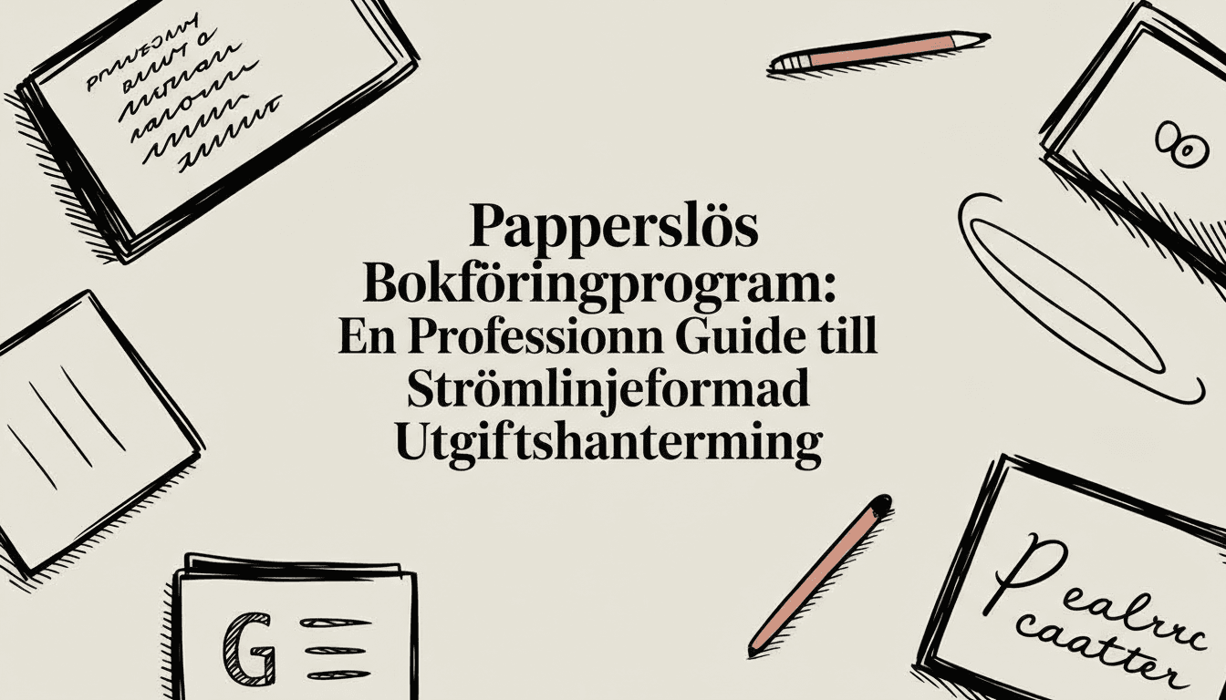 Papperslös Bokföringsprogram: En Professionell Guide till Strömlinjeformad Utgiftshantering