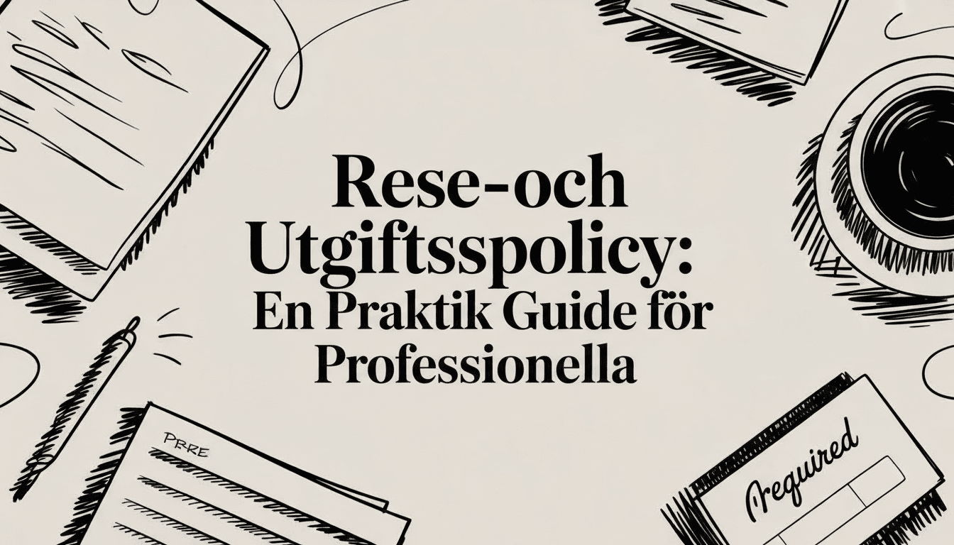 Rese- och Utgiftspolicy: En Praktisk Guide för Professionella